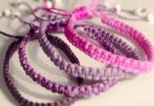 How to make bracelets with waxed thread step by step